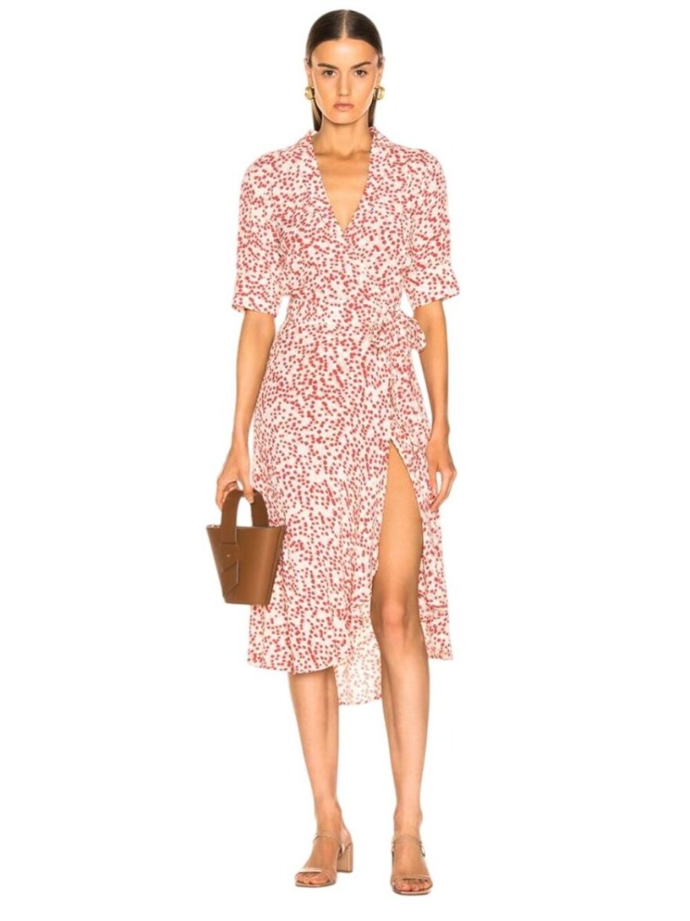 Ganni printed crepe dress pink - Size 36/ 6